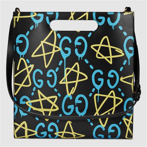 gucci ghost graffiti bag|Gucci and Balenciaga collab.